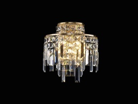 IL31810  Maddison Crystal Wall Lamp 2 Light French Gold